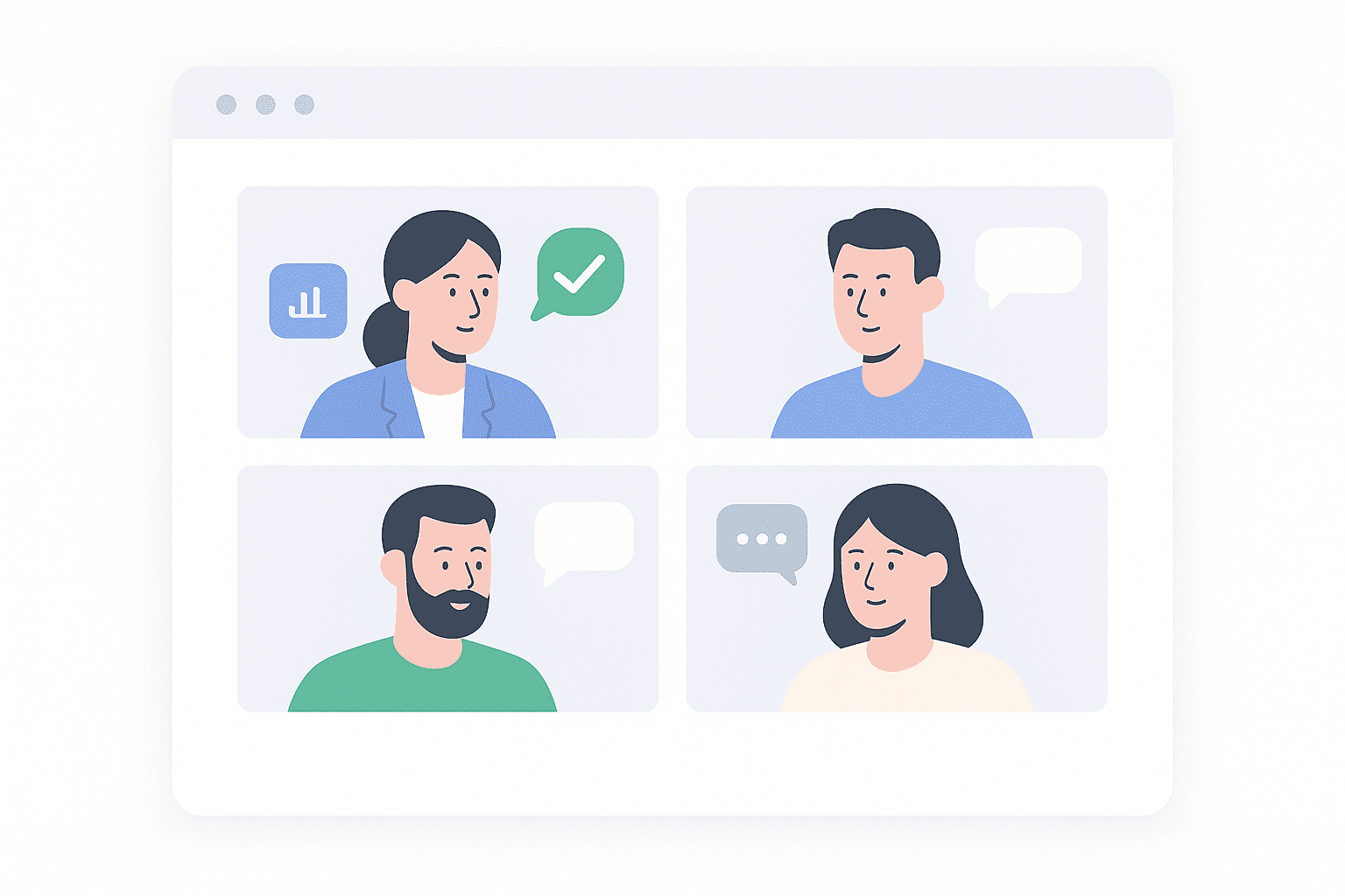 Illustration of human interactions