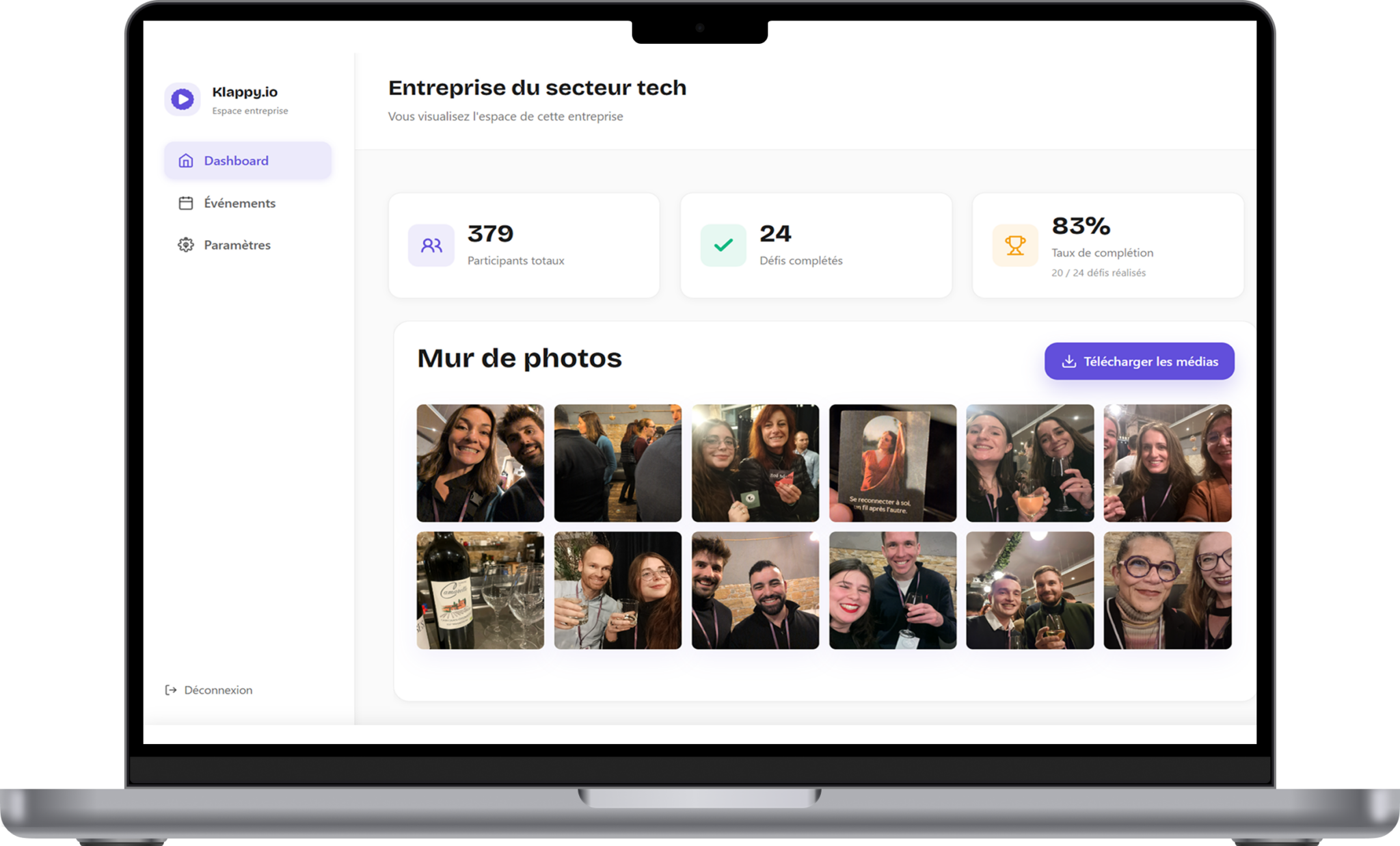 Group of people at an event using Klappy.io